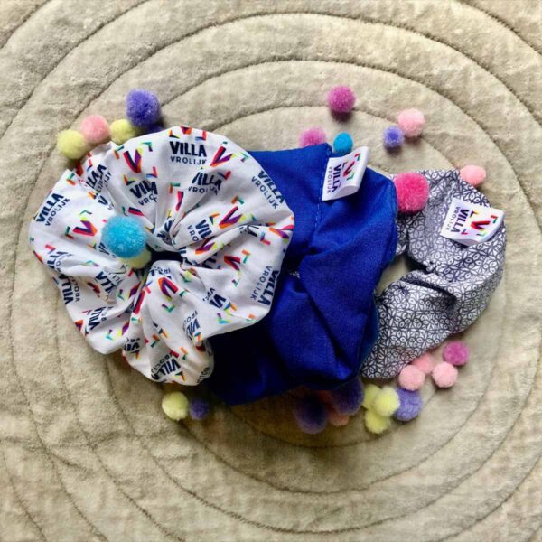 Drie Villa Vrolijk scrunchies
